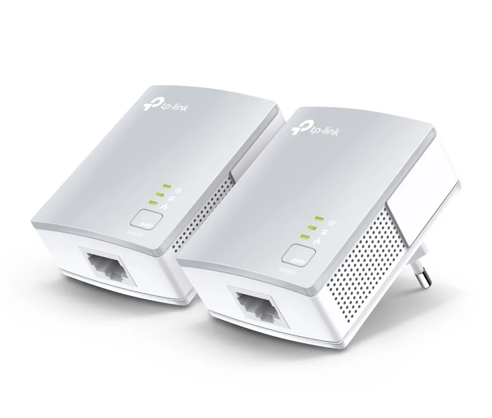 Адаптер Powerline TP-LINK TL-PA4010 KIT, AV600, 600 Mбит/c, Белый