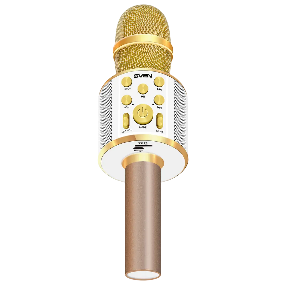 Microfon Karaoke SVEN MK-950, Fără fir, Auriu