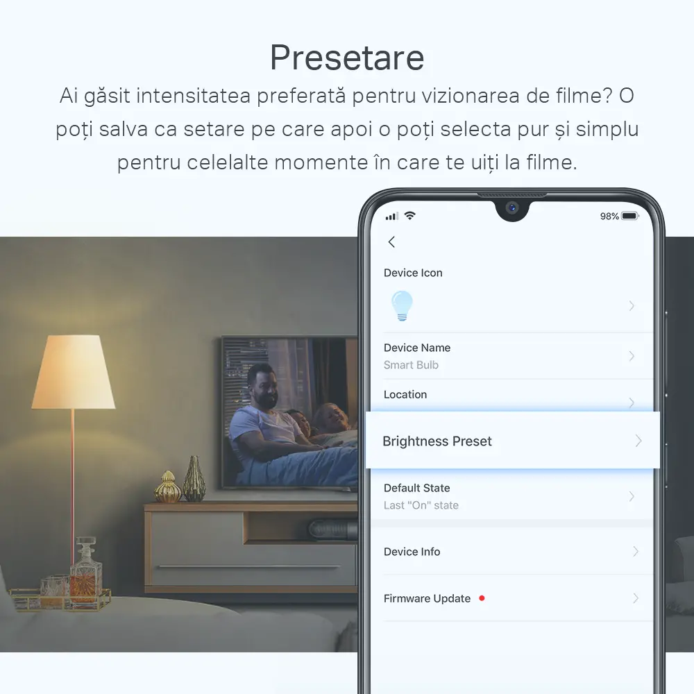 Умная лампочка TP-LINK Tapo L510E, A27, Теплый Белый
