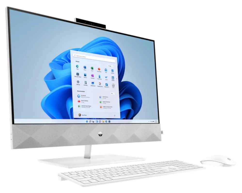 Computer All-in-One HP Pavilion 27, 27", Intel Core i5-11500T, 8GB/512GB, Windows 11 Home, Alb