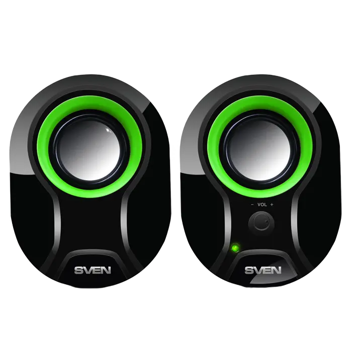 Boxe pentru calculator 2.0 SVEN "290", Negru/Verde