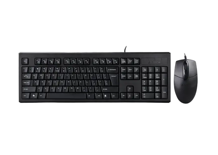 Клавиатура и мышь A4Tech KR-8372, Проводное, Чёрный