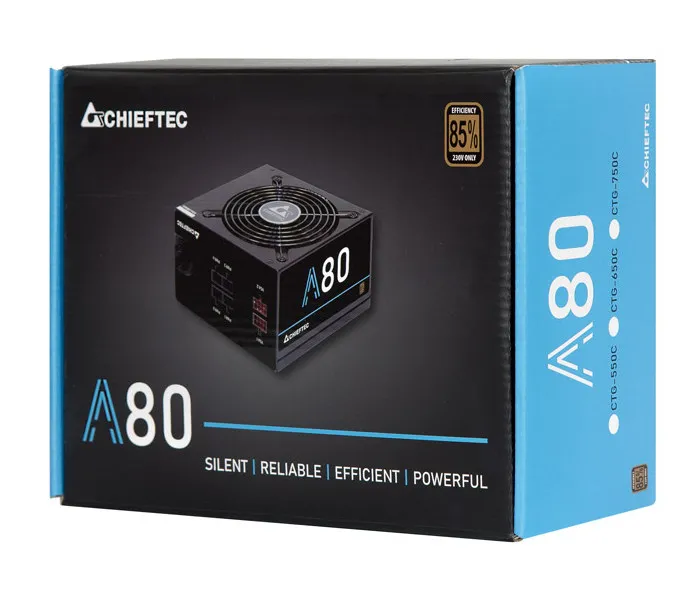 Блок питания для компьютеров Chieftec CTG-650C, 650Вт, ATX, Полумодульный