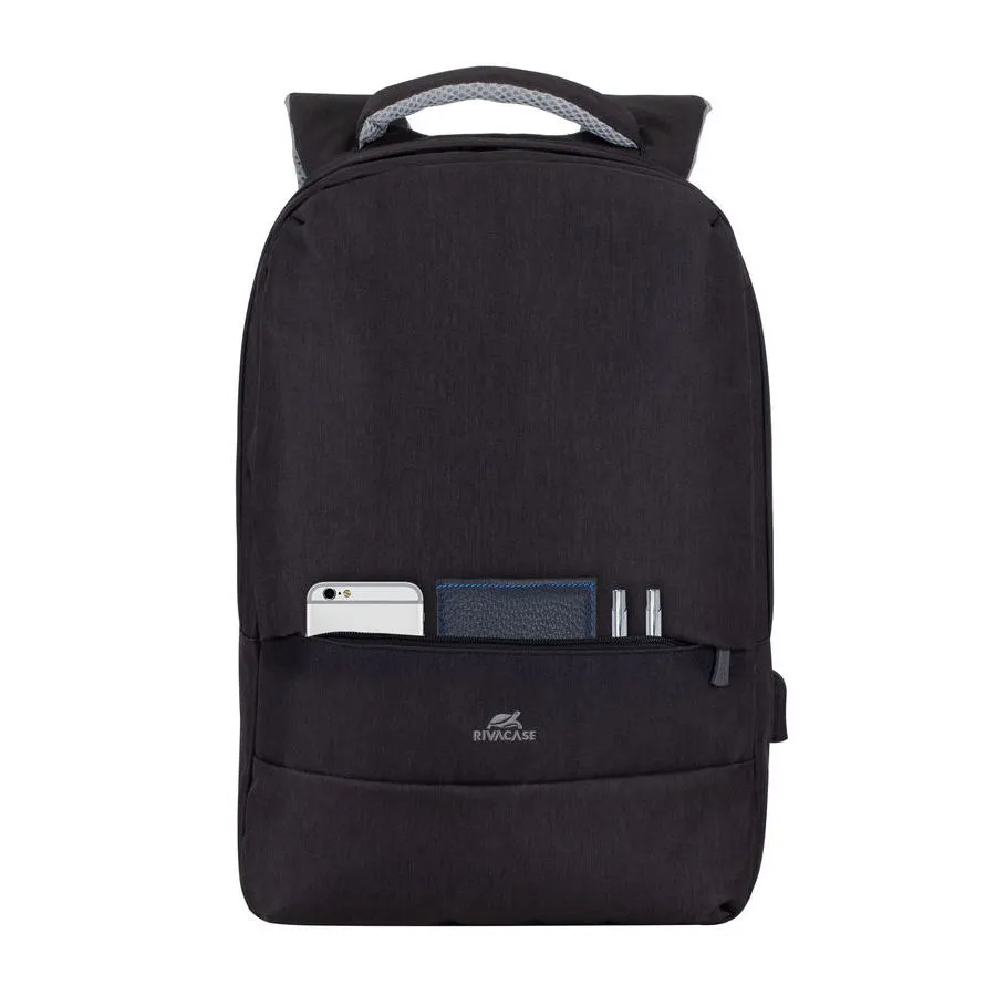 Rucsac pentru Laptop RivaCase Prater, 15.6", Poliester, Negru