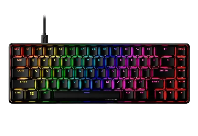 Gaming Keyboard HyperX Alloy Origins 65, Mechanical, TKL, Aluminum body, Red SW, RGB, US Layout, USB