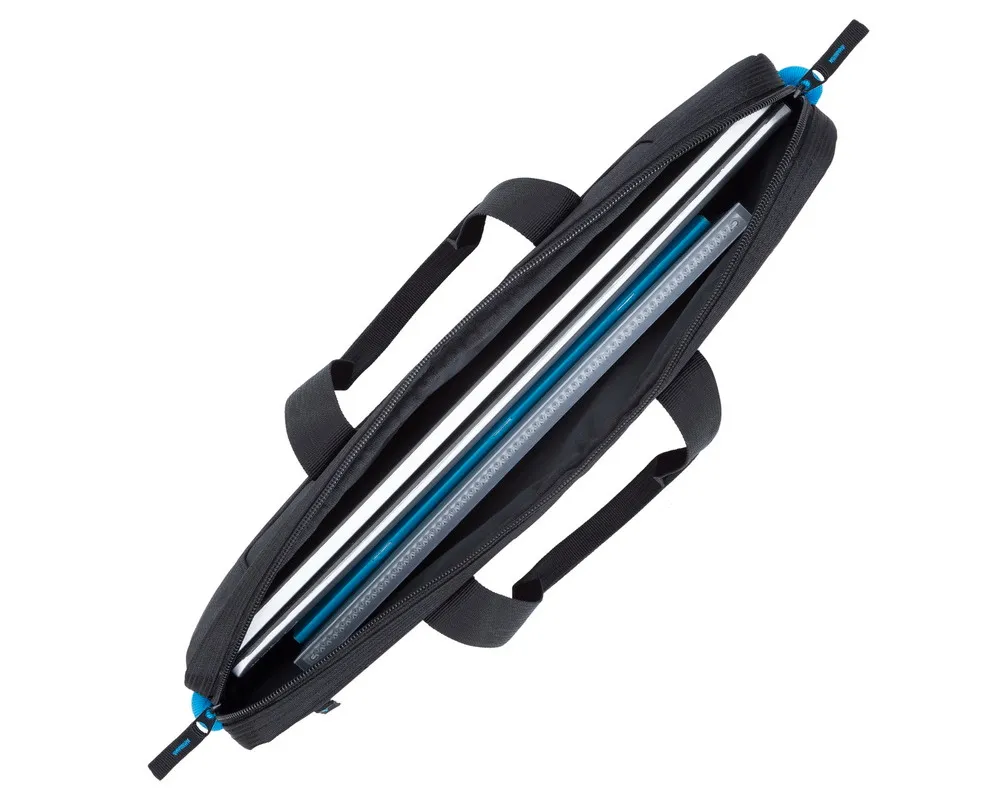 Geantă pentru Laptop RivaCase Regent, 15.6", Poliester, Negru