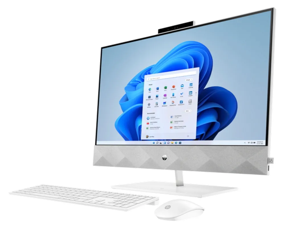 Computer All-in-One HP Pavilion 27, 27", Intel Core i5-11500T, 8GB/512GB, Windows 11 Home, Alb
