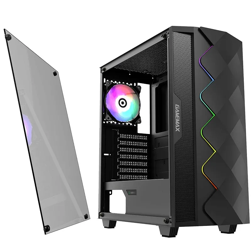 Carcasă PC Gamemax Black Diamond COC, Midi-Tower, ATX, Negru