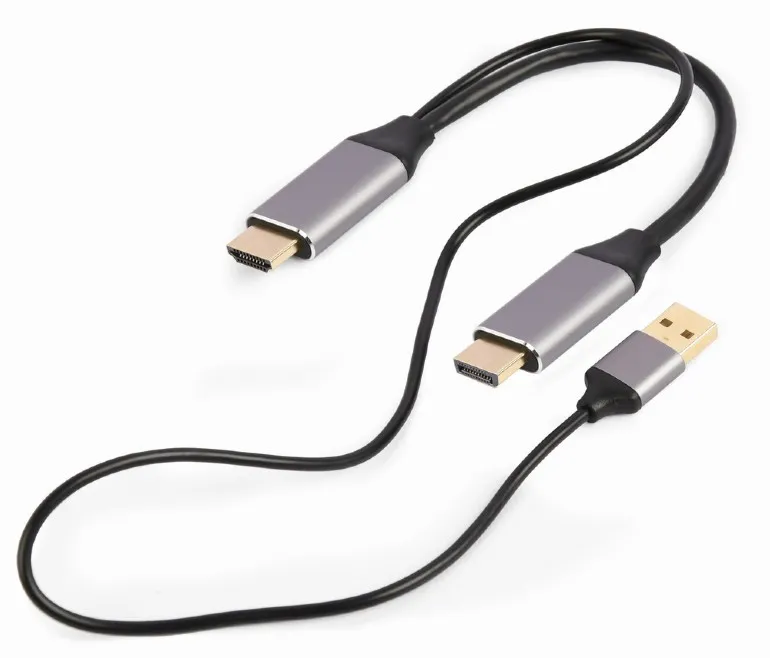 Adaptor Cablexpert A-HDMIM-DPM-01, HDMI (M) - DisplayPort (M), 2 m, Negru