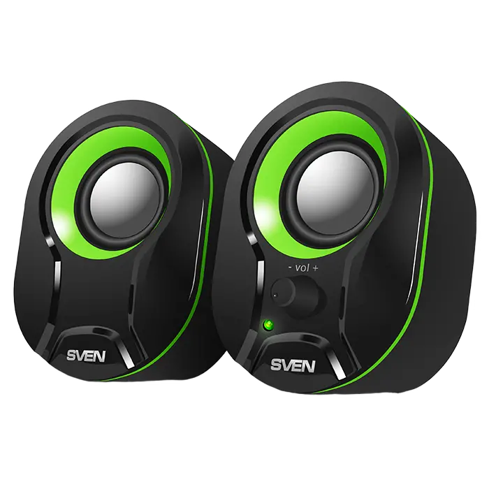 Boxe pentru calculator 2.0 SVEN "290", Negru/Verde