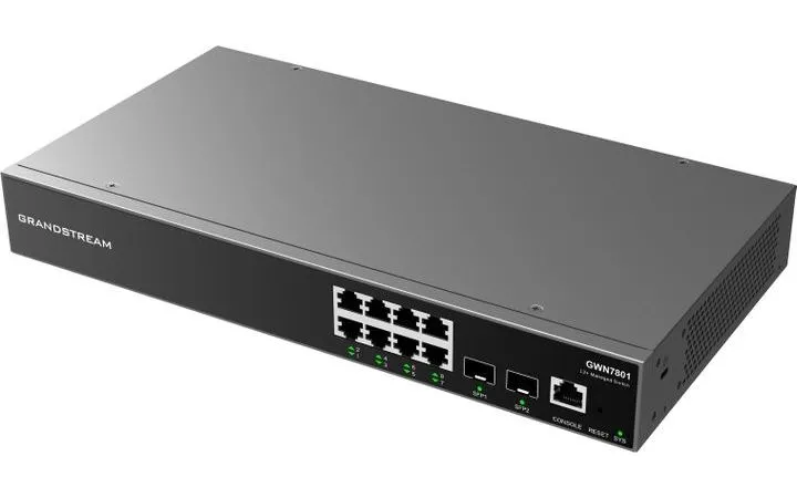 Коммутатор Grandstream GWN7801, 8x 10/100/1000 Мбит/с
