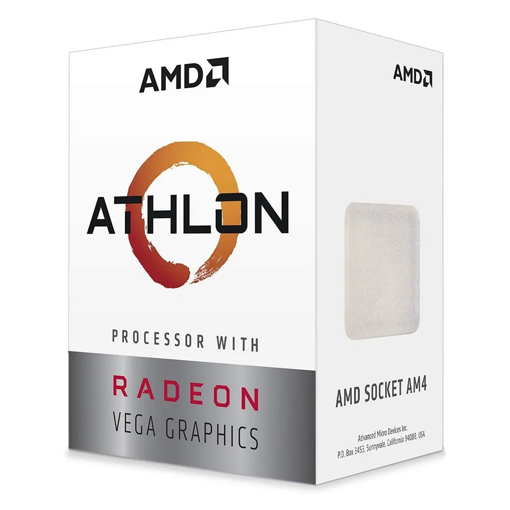 APU AMD Athlon 3000G (3.5GHz, 2C/4T, L2 1MB, L3 4MB, 14nm, Vega 3 Graphics, 35W), Socket AM4, Tray