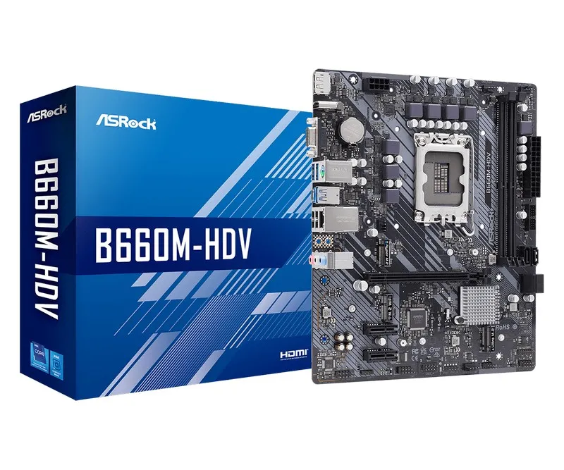 Материнская плата ASRock B660M-HDV, LGA1700, Intel B660, Micro-ATX