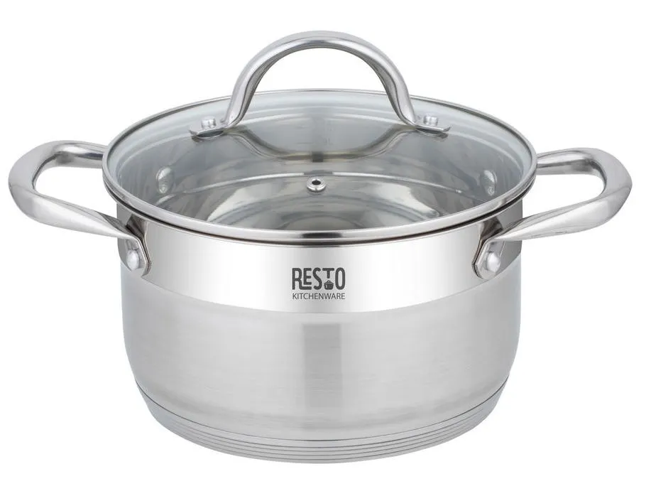 Кастрюля RESTO 92104, 3,6л, Нержавеющая сталь