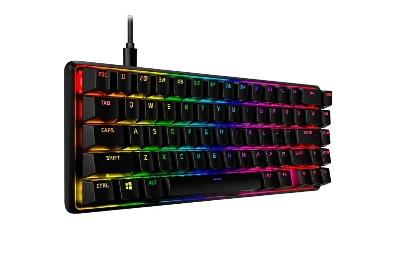 Gaming Keyboard HyperX Alloy Origins 65, Mechanical, TKL, Aluminum body, Red SW, RGB, US Layout, USB