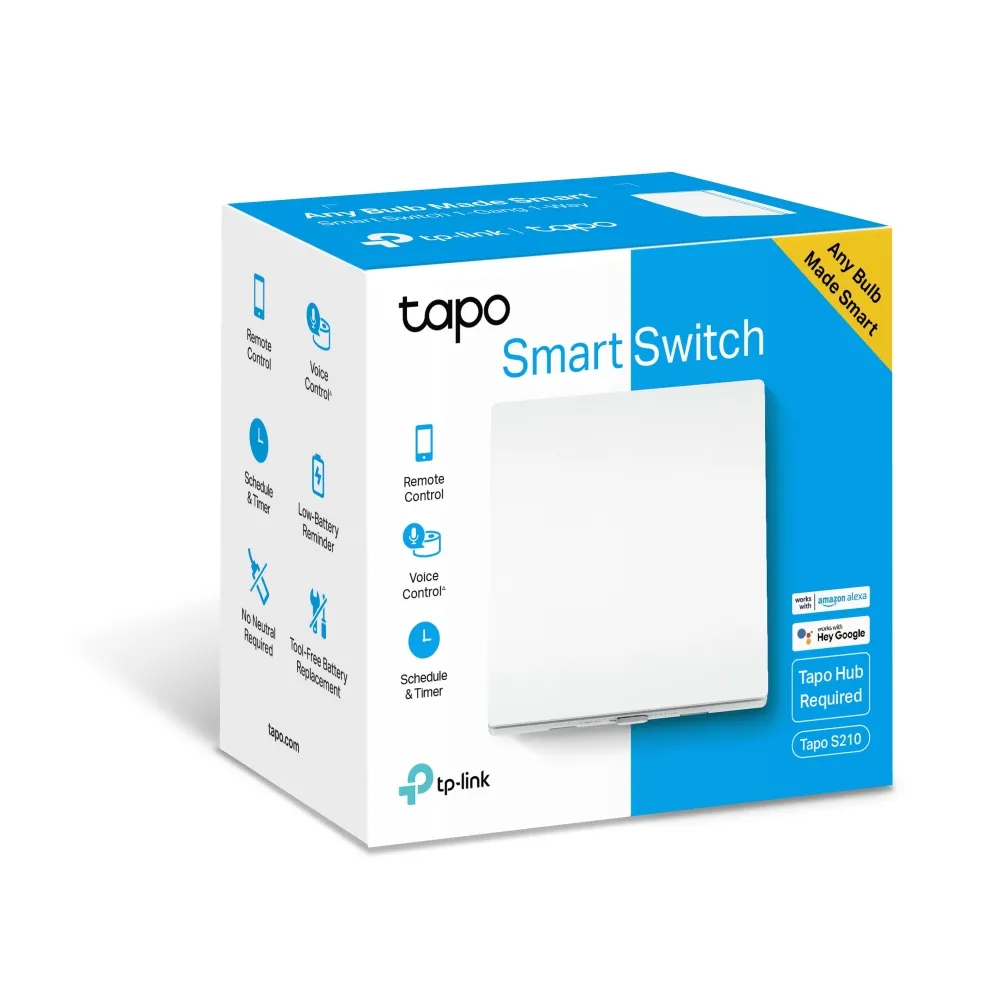 Comutator inteligent de lumină TP-LINK Tapo S210, Alb
