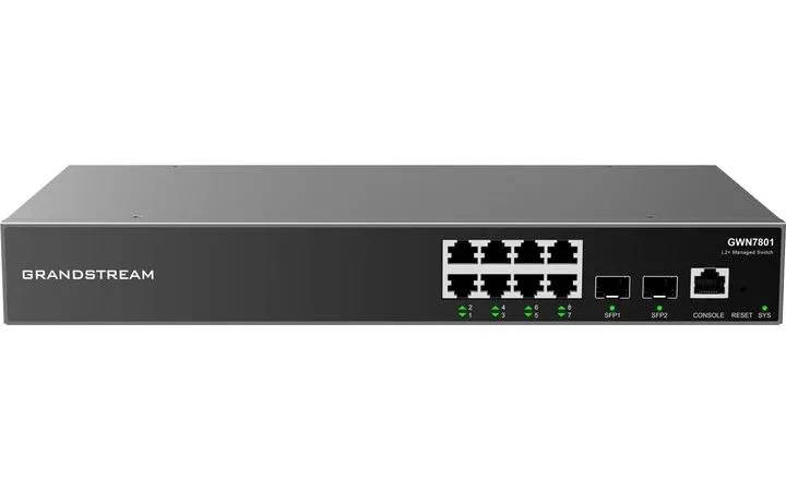 Коммутатор Grandstream GWN7801, 8x 10/100/1000 Мбит/с