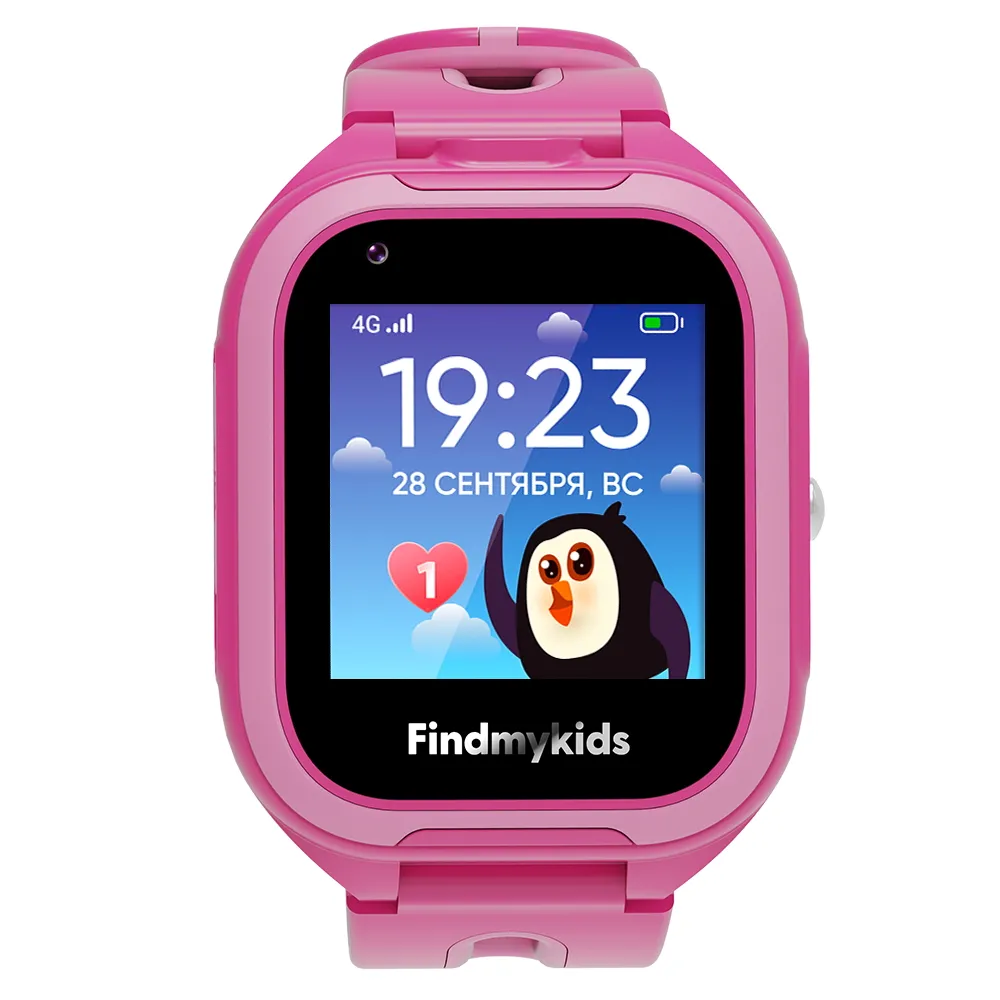 Ceas pentru copii Elari Findmykids Go, Roz