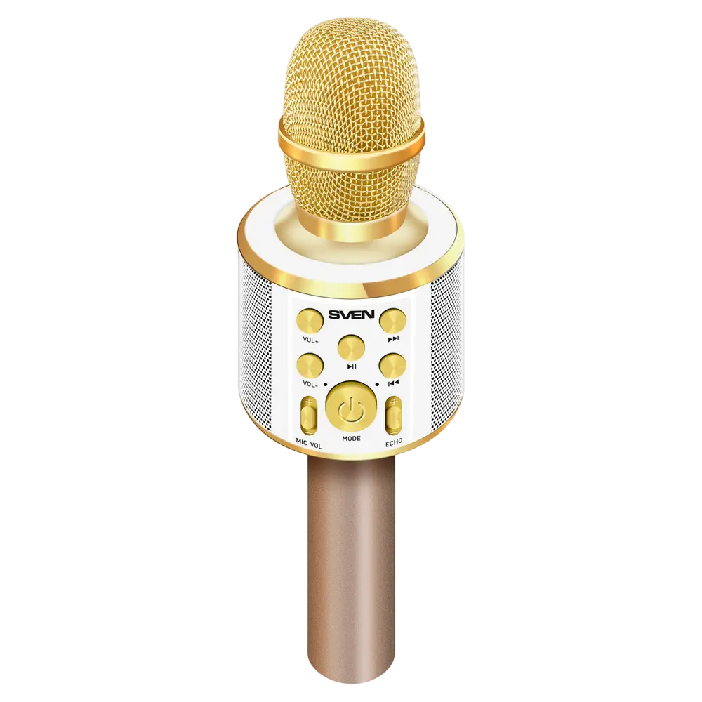 Microfon Karaoke SVEN MK-950, Fără fir, Auriu