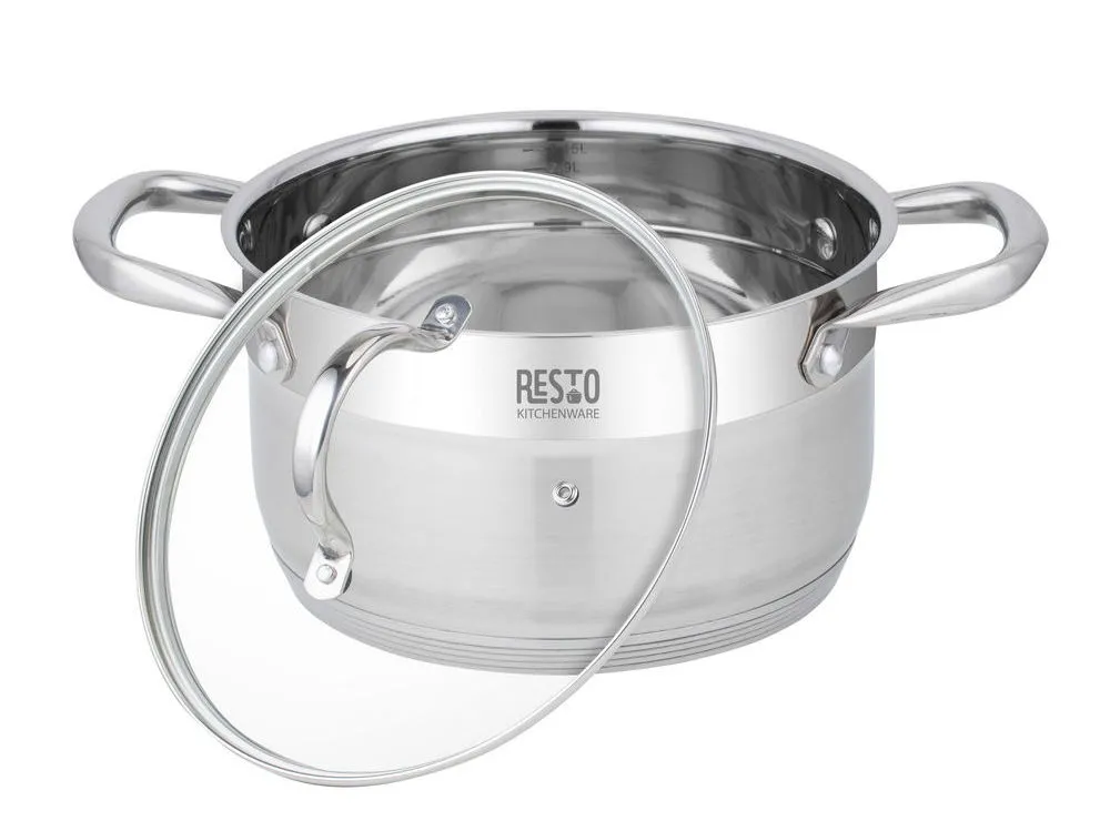 Кастрюля RESTO 92104, 3,6л, Нержавеющая сталь
