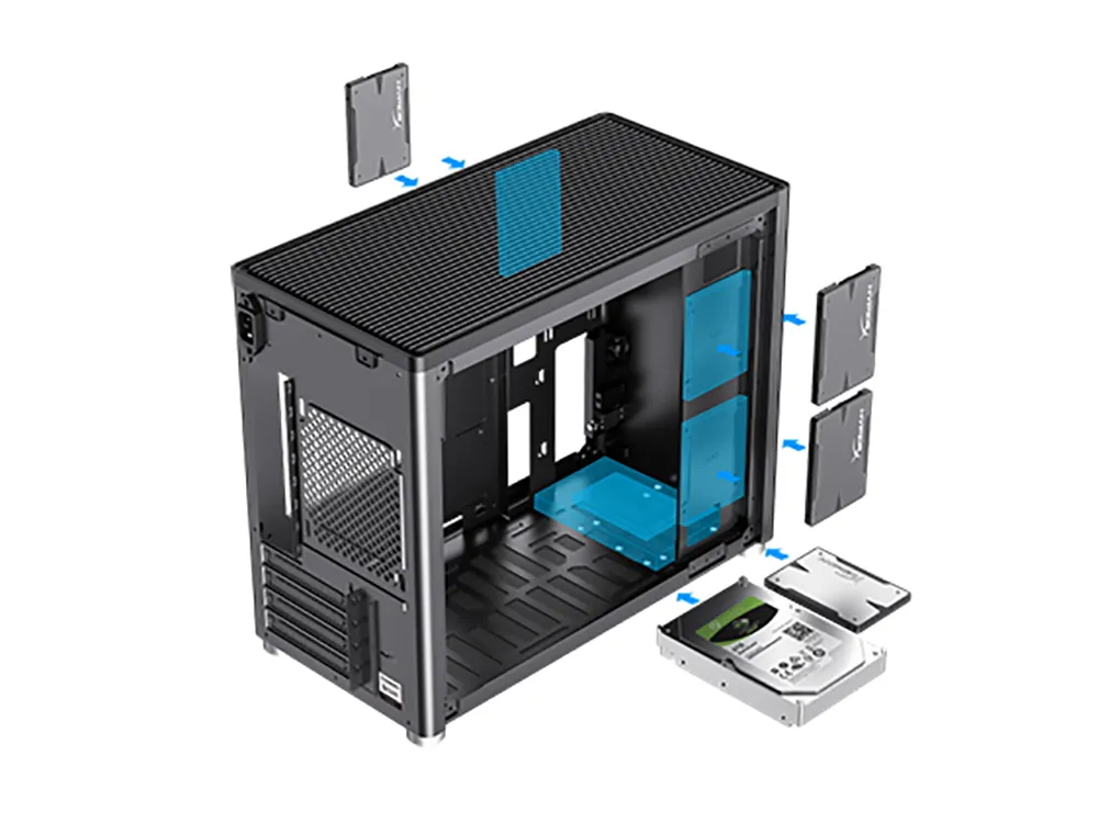 Carcasă PC Gamemax SPARK, Mini-Tower, ATX, Negru