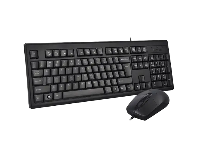 Клавиатура и мышь A4Tech KR-8372, Проводное, Чёрный