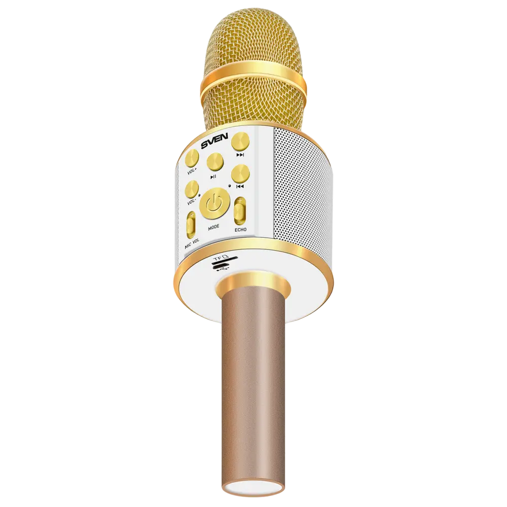 Microfon Karaoke SVEN MK-950, Fără fir, Auriu