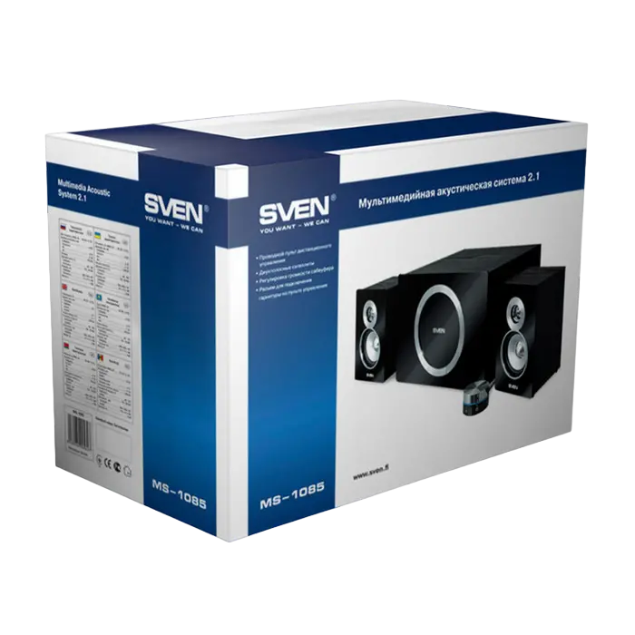 Boxe pentru calculator 2.1 SVEN MS-1085, Negru