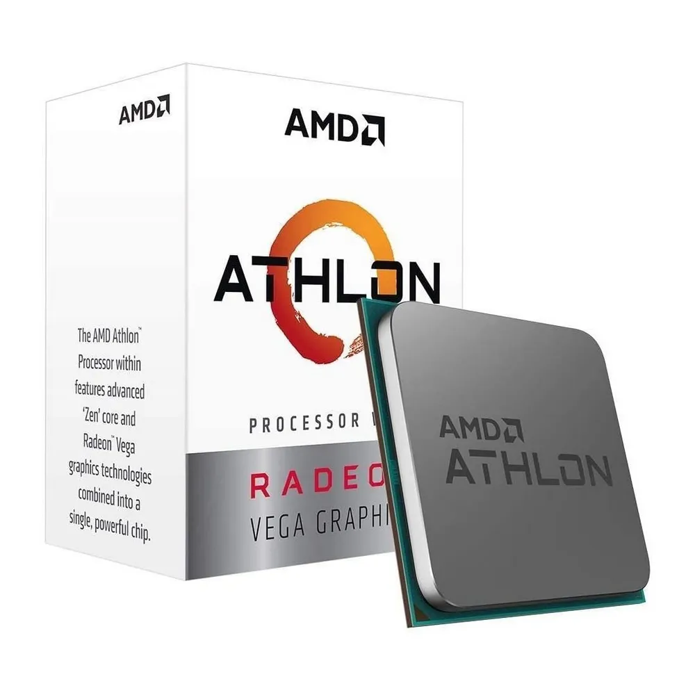 APU AMD Athlon 3000G (3.5GHz, 2C/4T, L2 1MB, L3 4MB, 14nm, Vega 3 Graphics, 35W), Socket AM4, Tray