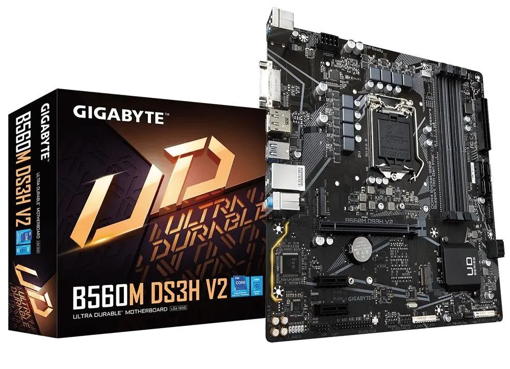 Материнская плата Gigabyte B560M DS3H V2, LGA1200, Intel B560, Micro-ATX