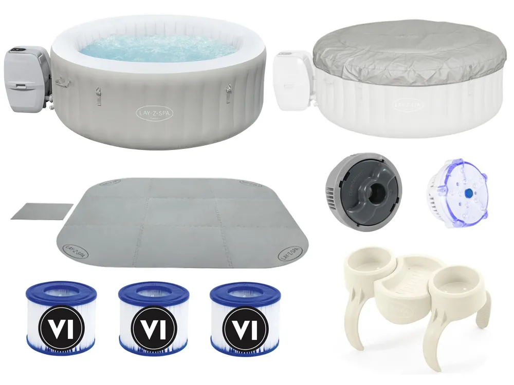 Jacuzzi Bestway Tahiti, 669L, Gri, 60007