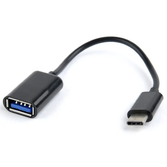 Adaptor Cablexpert A-OTG-CMAF2-01, USB Type-A (F)/USB Type-C, 0,2m, Negru