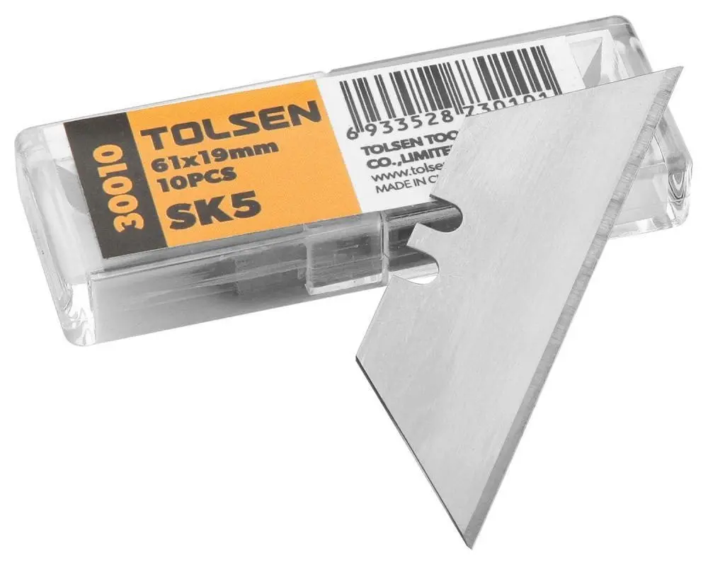 Set de 10 lame pentru cuter TOLSEN 61x19x 0:6 mm
