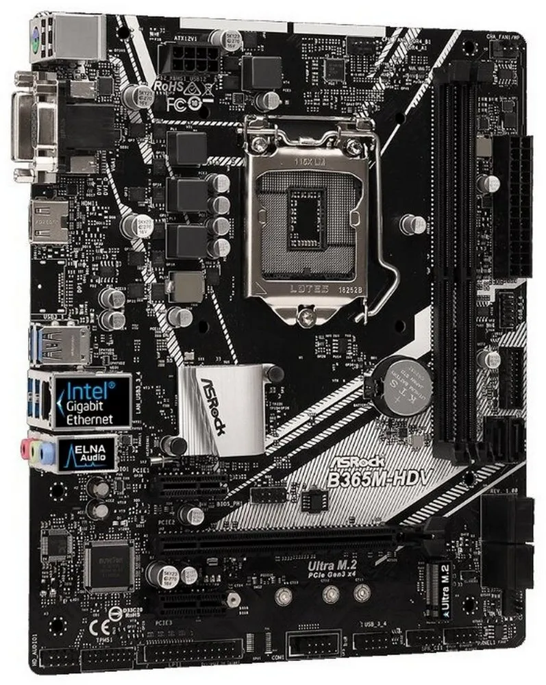Материнская плата ASRock B365M-HDV, LGA1151, Intel B365, Micro-ATX