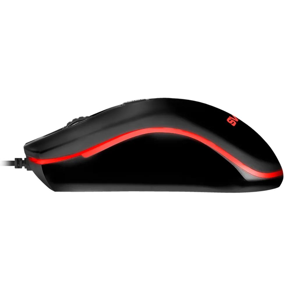 Mouse SVEN RX-530S Silent, Optical, 800-3200 dpi, 6 buttons, Ambidextrous, Black