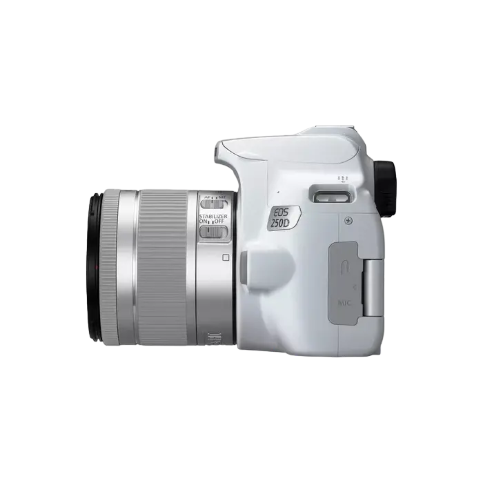 Aparat foto DSLR Canon EOS 250D + EF-S 18-55 IS, Alb