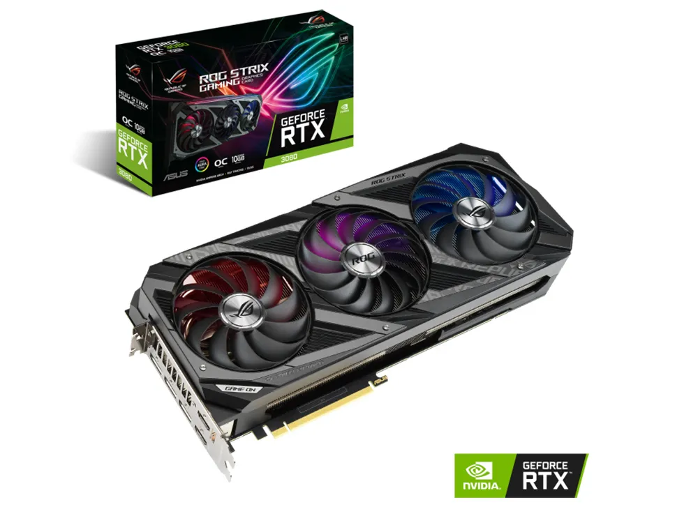 Placă Video ASUS ROG-STRIX-RTX3080-O10G-V2-GAMING, 10GB GDDR6X 320bit
