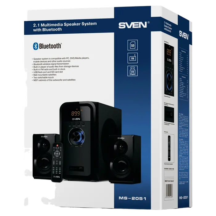 Boxe pentru calculator 2.1 SVEN MS-2051, Negru