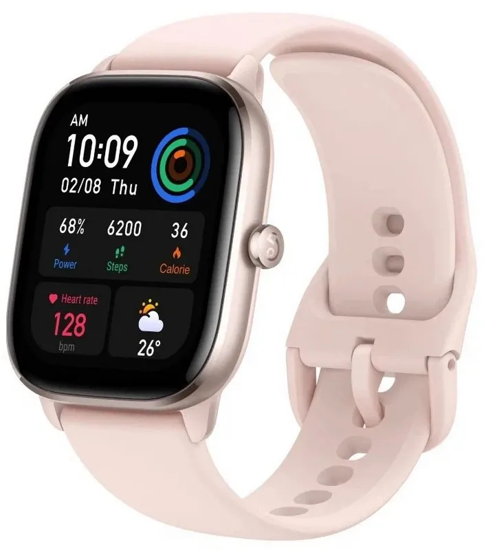 Ceas inteligent Xiaomi Amazfit GTS 4 Mini, 42 mm, Flamingo roz