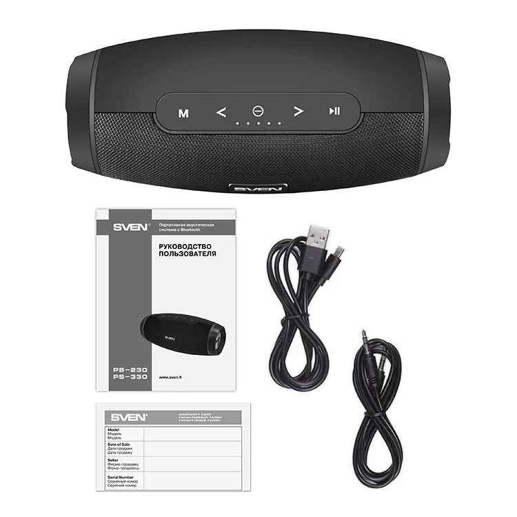 Boxă portabilă SVEN PS-230, Negru