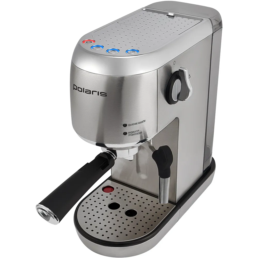 Espressor manual Polaris PCM 2001AE, 1400W, Argintiu