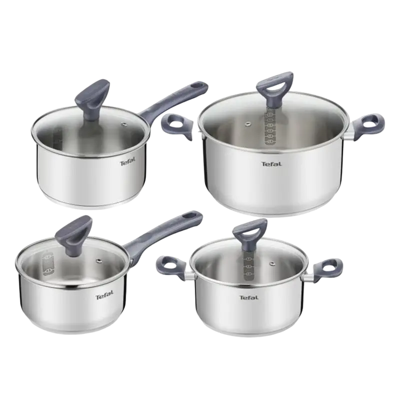 Набор кастрюль Tefal G712S855, Нержавеющая сталь
