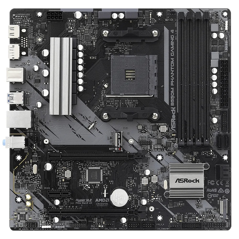 Placă de bază ASRock B550M PHANTOM GAMING 4, AM4, AMD B550, Micro-ATX