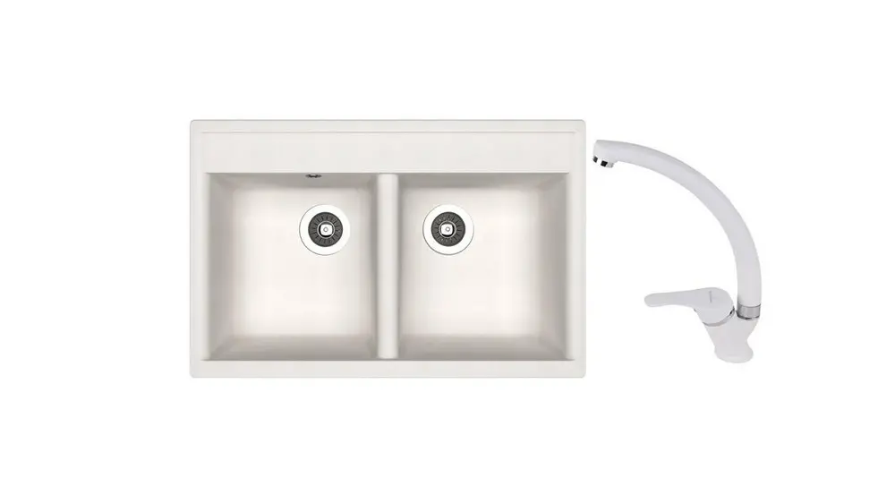 НАБОР мойка Dr Gans Astra 780 + SanDonna F 1069 белый