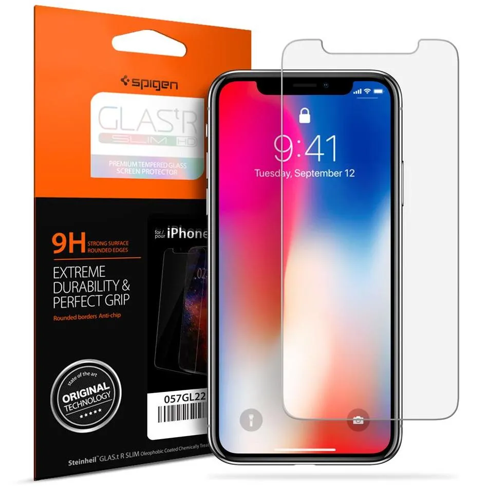 Sticlă de protecție Spigen iPhone 11 Pro/XS/X GLAS.tR SLIM HD - Temp, Transparent