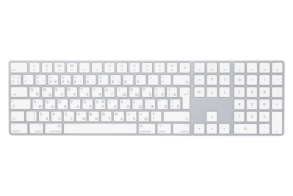 Tastatură Apple Magic Keyboard with Numeric Keypad, Fără fir, Alb