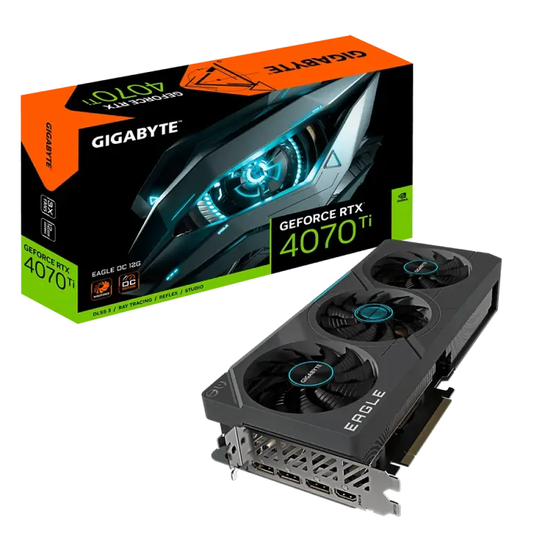 Placă Video Gigabyte GV-N407TEAGLE OC-12GD, 12GB GDDR6X 192bit (GV-N407TEAGLE OC-12GD)