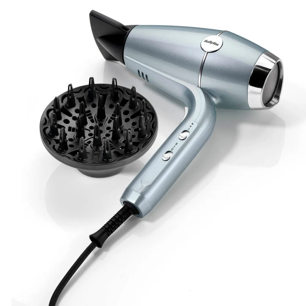 Фен BaByliss Hydro-Fusion D773DE, 2100 Вт, Голубой