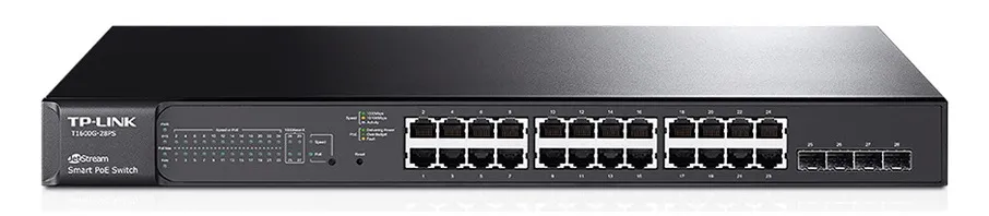 PoE коммутатор TP-LINK T1600G-28PS, 24x IEEE 802.3af/at