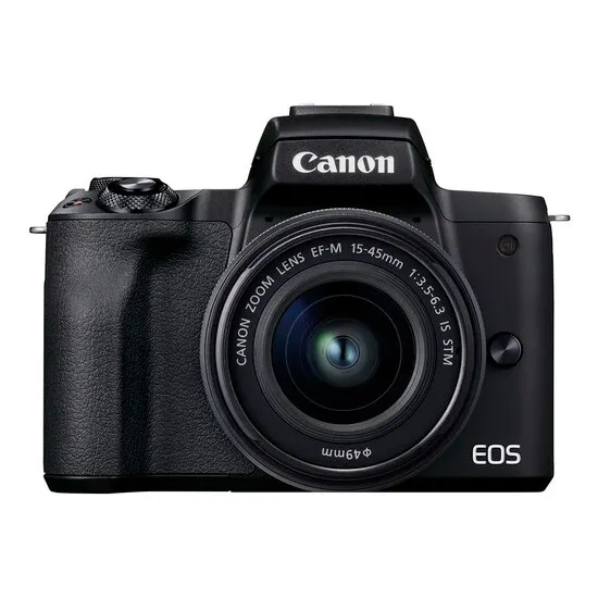 Aparat Foto Mirrorless Canon EOS M50 Mark II, Black + EF-M 15-45 IS, Negru